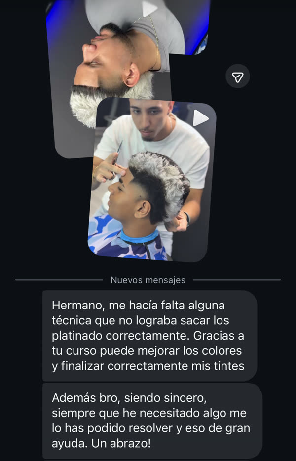 Mensaje de un alumno que ahora logra sacar el platinado correctamente